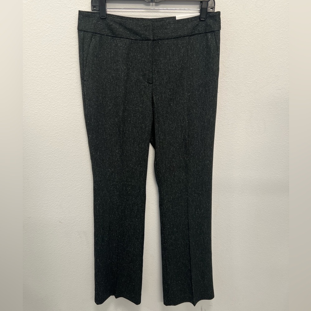 NWT - Ann Taylor Curvy Fit Trousers Size 6 Charcoal Gray - Tweed Like